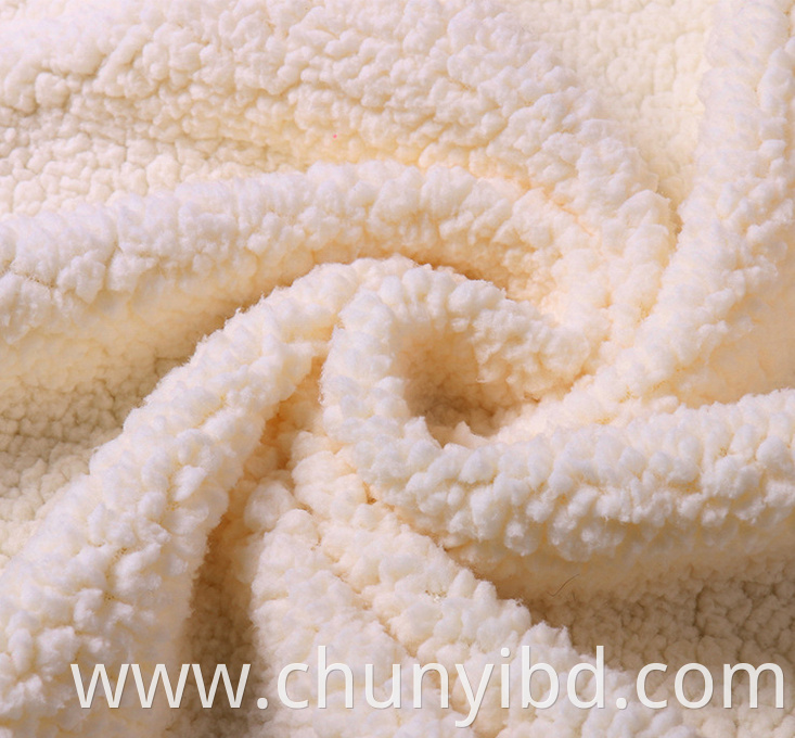 100% Polyester winter Coat sherpa fabric fleece fabric